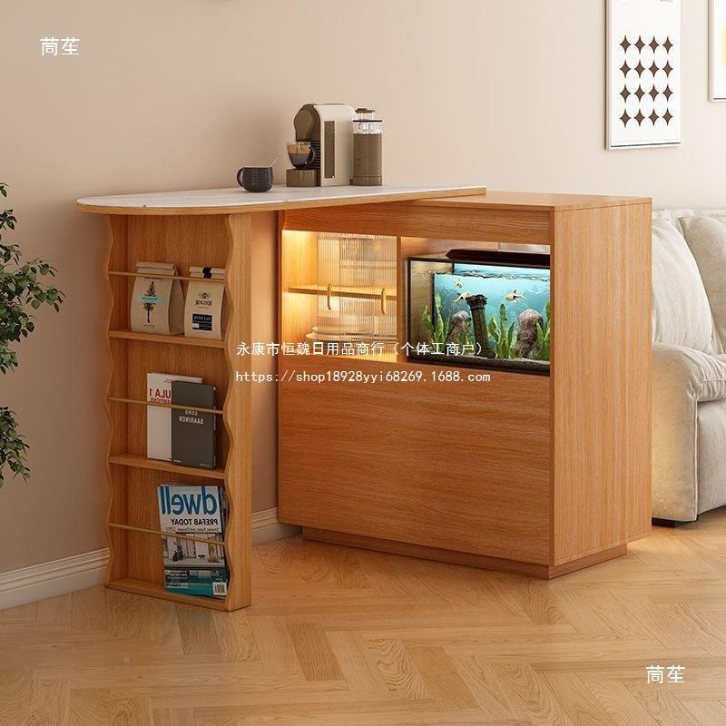 吧台餐柜一体实木日式小40628户型缩折叠餐边桌窄岛断台家用客伸