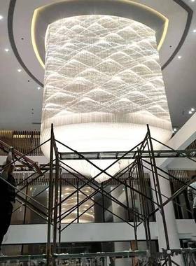非标工程吊灯酒店灯大堂复式晶吊轻奢UWD创意售楼楼部灯具别墅水