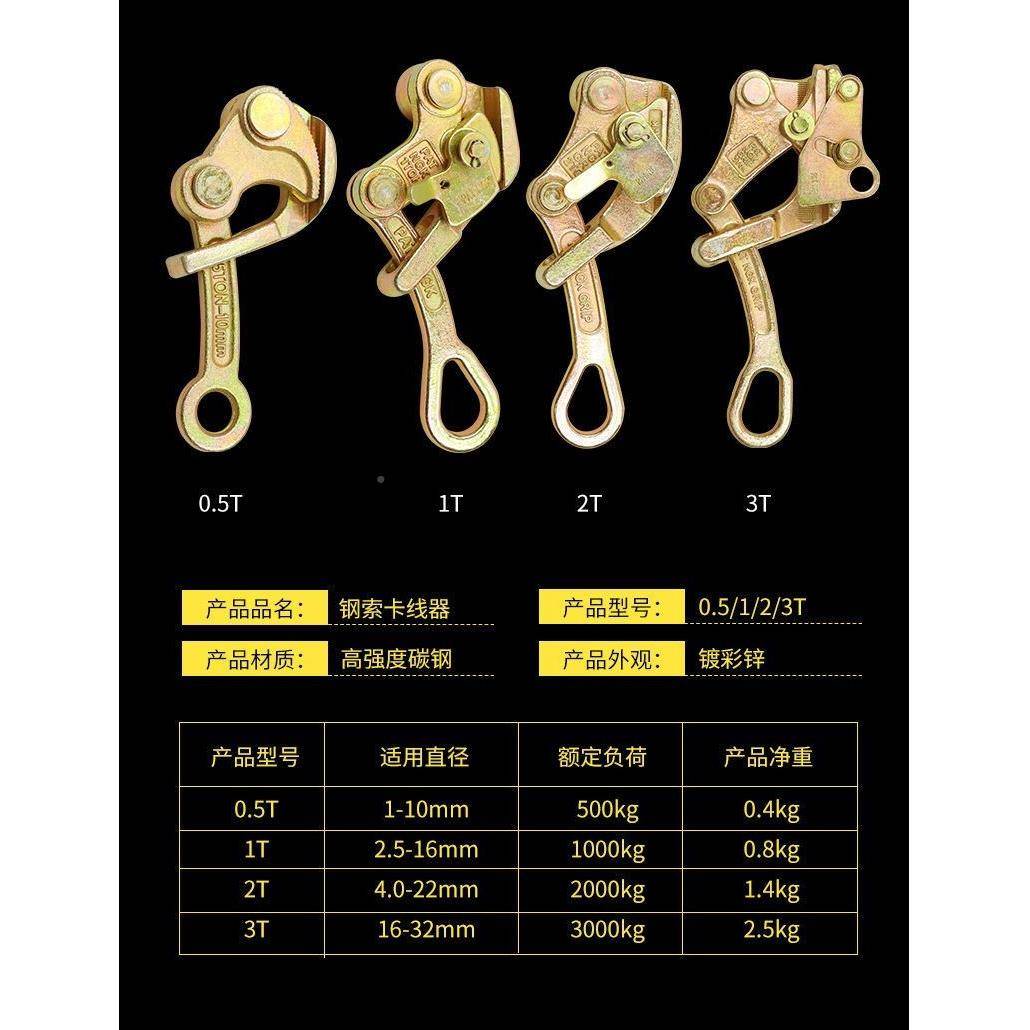 绞多线功能卡线器夹线器电线力通用地2024/6/2绝缘导钢线钢丝绳拉