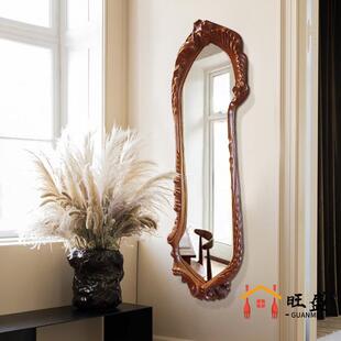 美式 关饰镜挂复墙古挂家壁用异形PJR设计师墙镜子穿衣 全身镜玄装