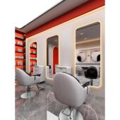 ?发镜发子廊落地理发美店镜台网红灯L带无品牌 ED单面发光挂墙智