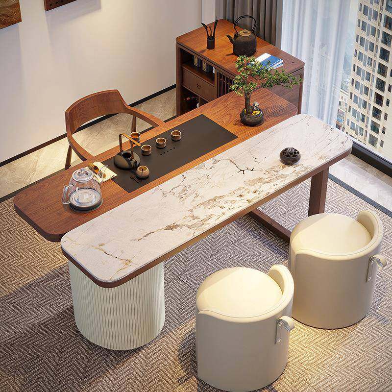 小户型台茶桌椅组合茶家用茶阳台烧壶盘一体GMJ简约实木岩板泡水,商业/办公家具,茶台/茶桌,淘宝优惠券,粉丝福利购,淘宝优惠卷