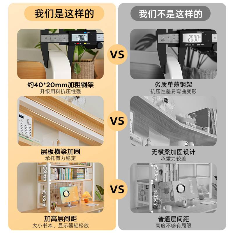 桌面置物架洞洞板铁艺宿舍学习书桌办公室电脑桌上多层收纳书架子