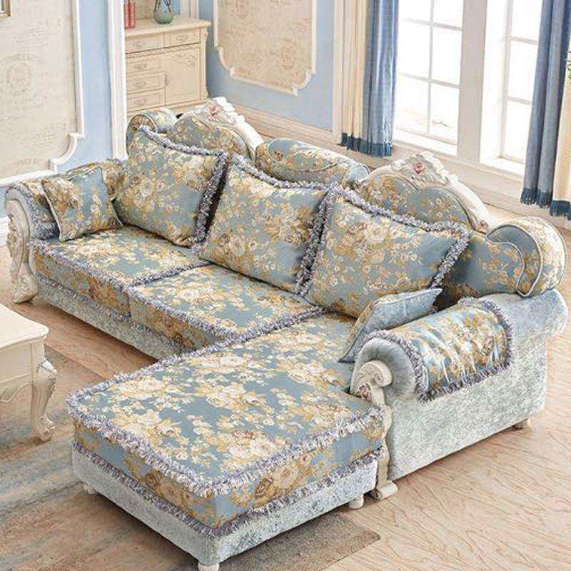 欧式沙发组合客户小型三位简欧无品牌/布艺转人角实木奢厅华直排