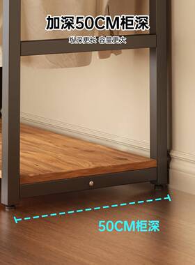 转木衣柜卧室家用衣帽间子角衣橱结实耐用开放XIK架式组装金属钢