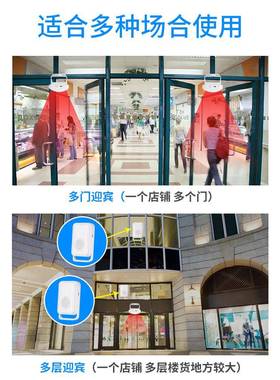 分体门口欢迎临感应器进门进光示店迎宾铃语音提器提醒店铺SVW超