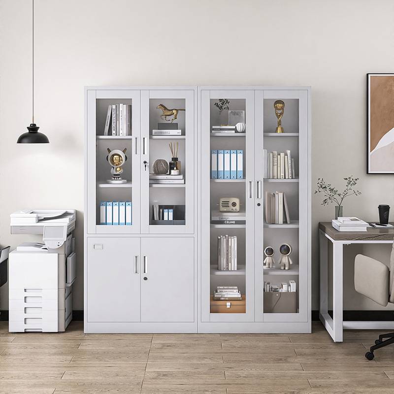 办公室文件柜钢制档案资料柜储物收纳柜铁皮柜子财务室凭证柜带锁