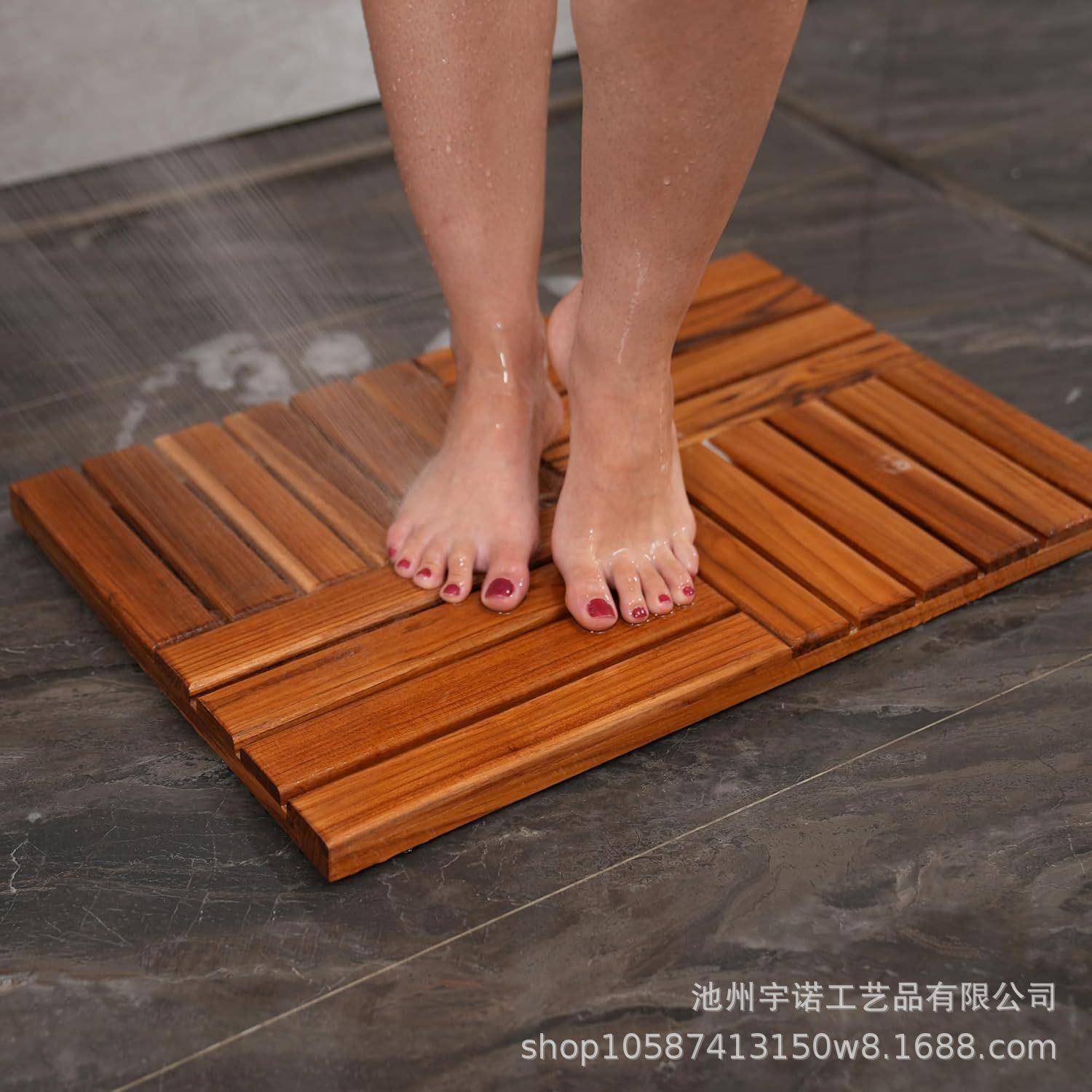 实木浴室卫拼接地垫木无踏脚垫制防滑淋浴房生间防滑垫防积垫水