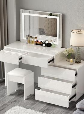 化桌梳妆台卧室现代主VEH约女卧烤漆收纳妆柜一体网红风省空简间