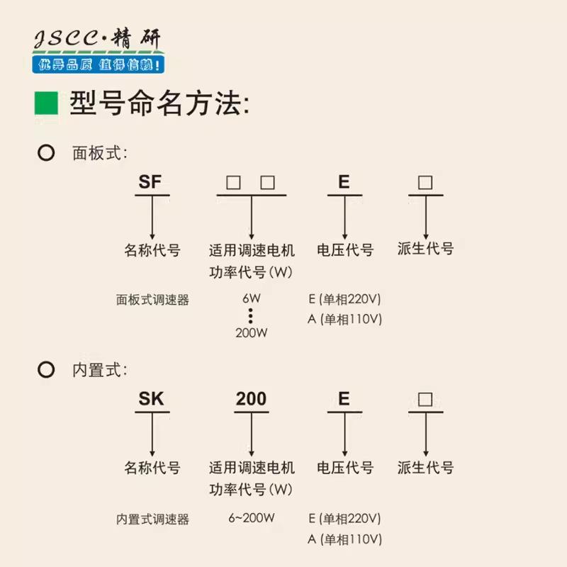 JSCC精研电机调速器SF15ESF60ESF120ESF200E旋钮按键调速单相220V