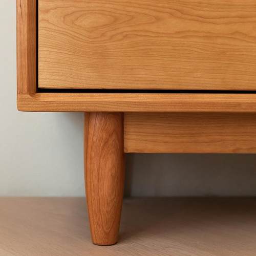 樱桃木合全实木日式客厅矮柜OQI储物物抽柜电视柜组书架屉柜置收