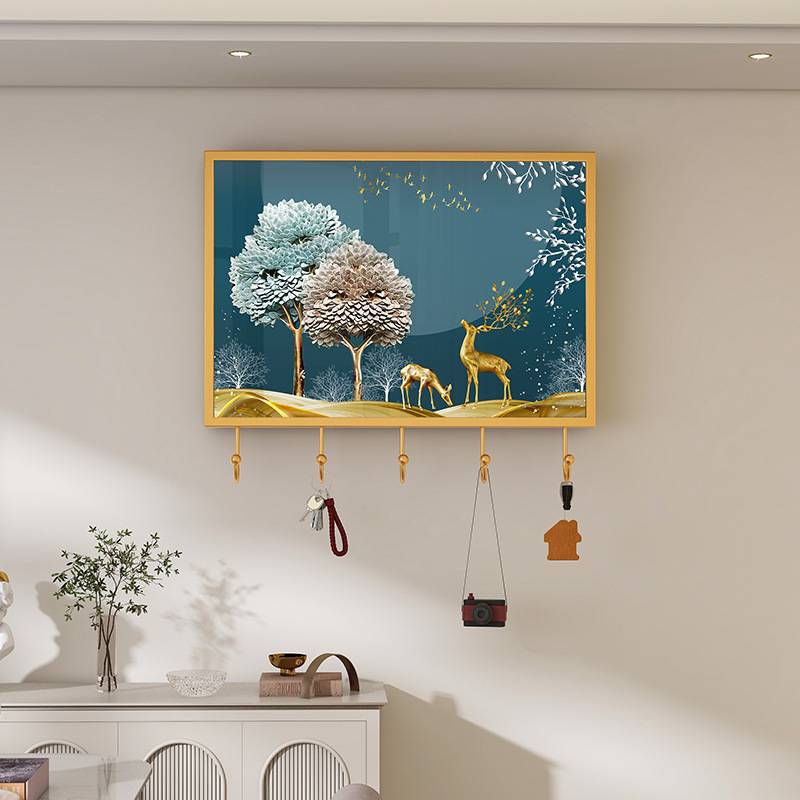多功能电表箱装饰画弱电箱装饰遮挡创意置物挂钩电闸盒挂画带挂钩图片