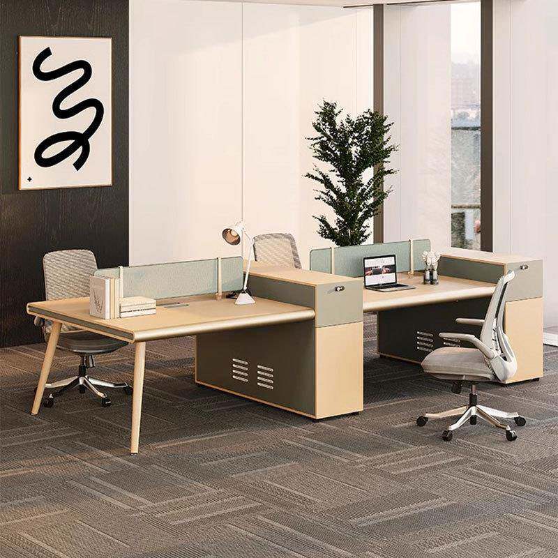 办2桌职人位员工公电脑桌椅组合简约财务YBL-UM办公室4人位屏风员