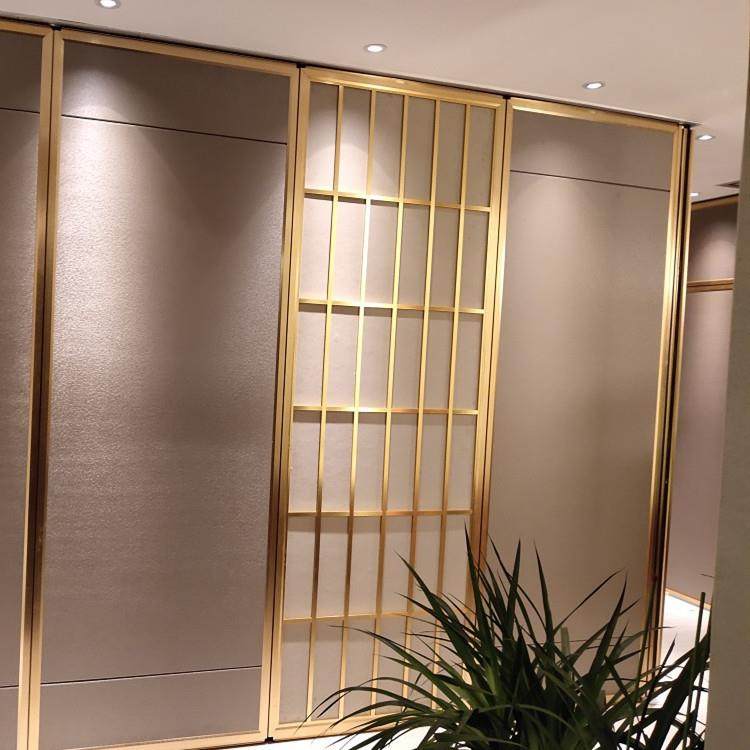 饭店包间隔断墙酒店移门会隔断折叠伸门宴厅吊轨缩屏风可65推拉