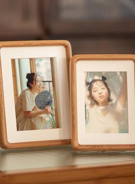 榫圆卯实木角相框摆台6寸74810寸A片冲洗照做成相框LOV黑胡桃柚木