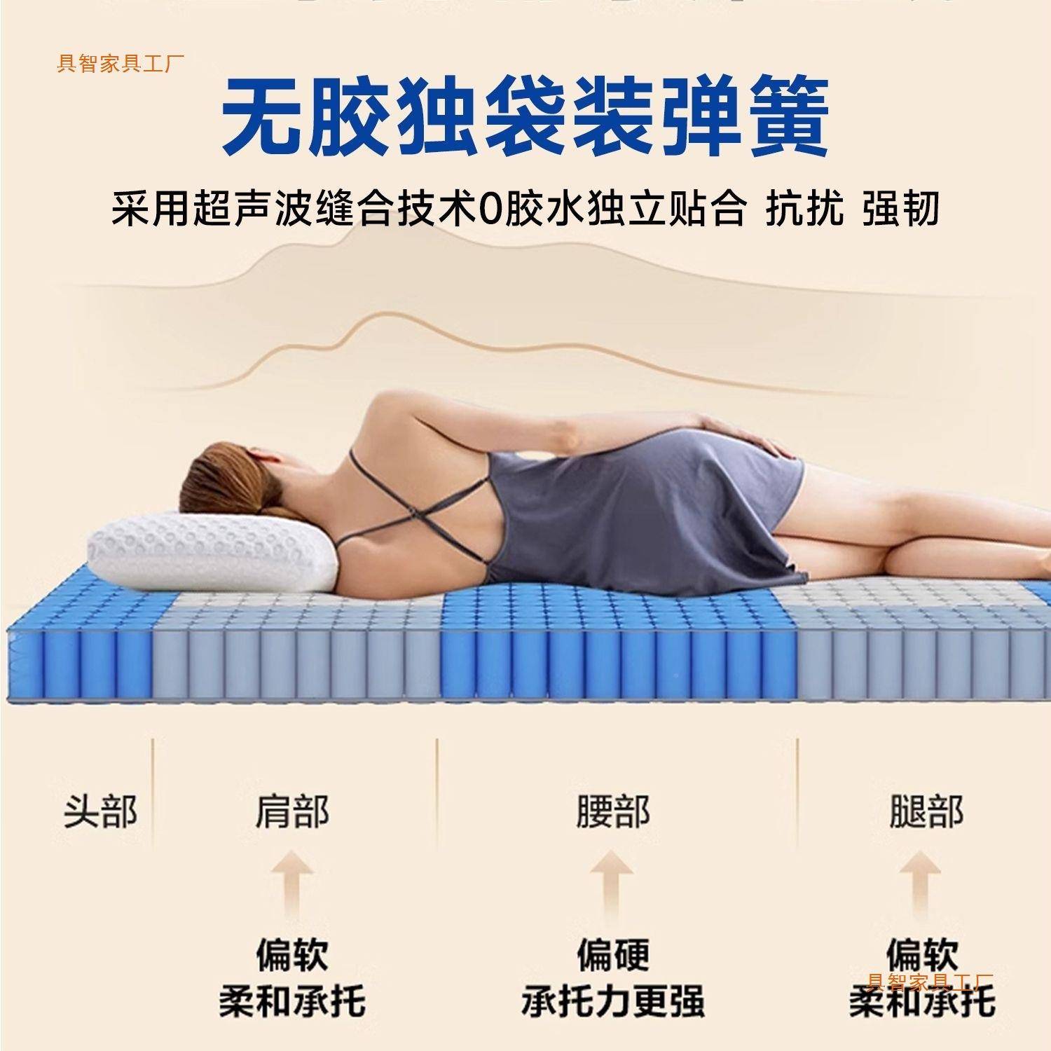 榻榻床垫12米cm弹簧席梦思日地高箱上下床1式5c897554台m