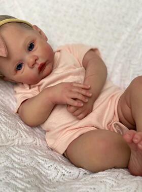 18寸Meadow重生娃具娃全软布无品牌/身搪仿胶娃真婴儿玩重生娃Reb