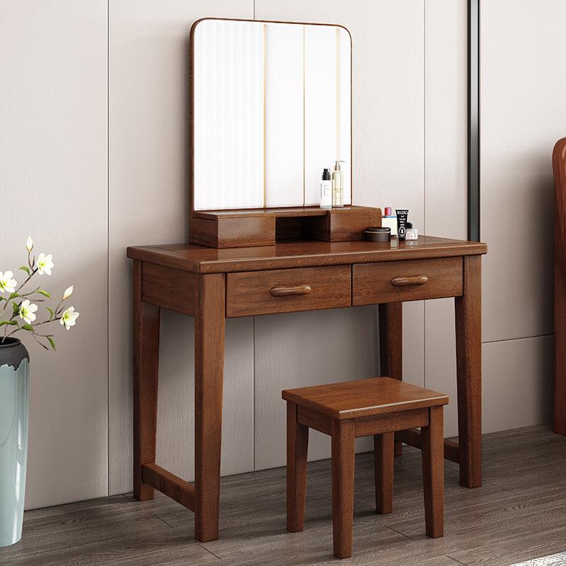胡桃木梳妆台中式现代风实FSMP-HZ0化妆桌用家多功型能收纳桌小户