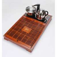 瓷都 實(shí)木柯木四合一電磁爐一體茶具套裝 大中小號(hào)茶盤