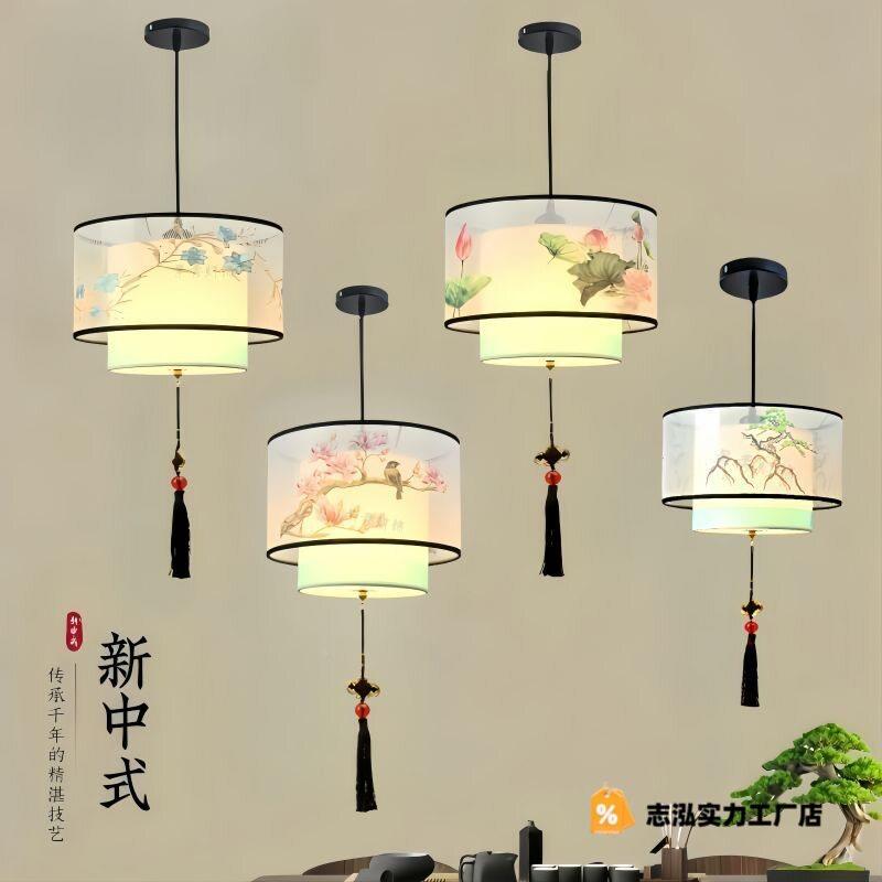 小吊灯新中式走简现廊过道吊灯玄关入约户门厅阳餐419厅卧室台灯