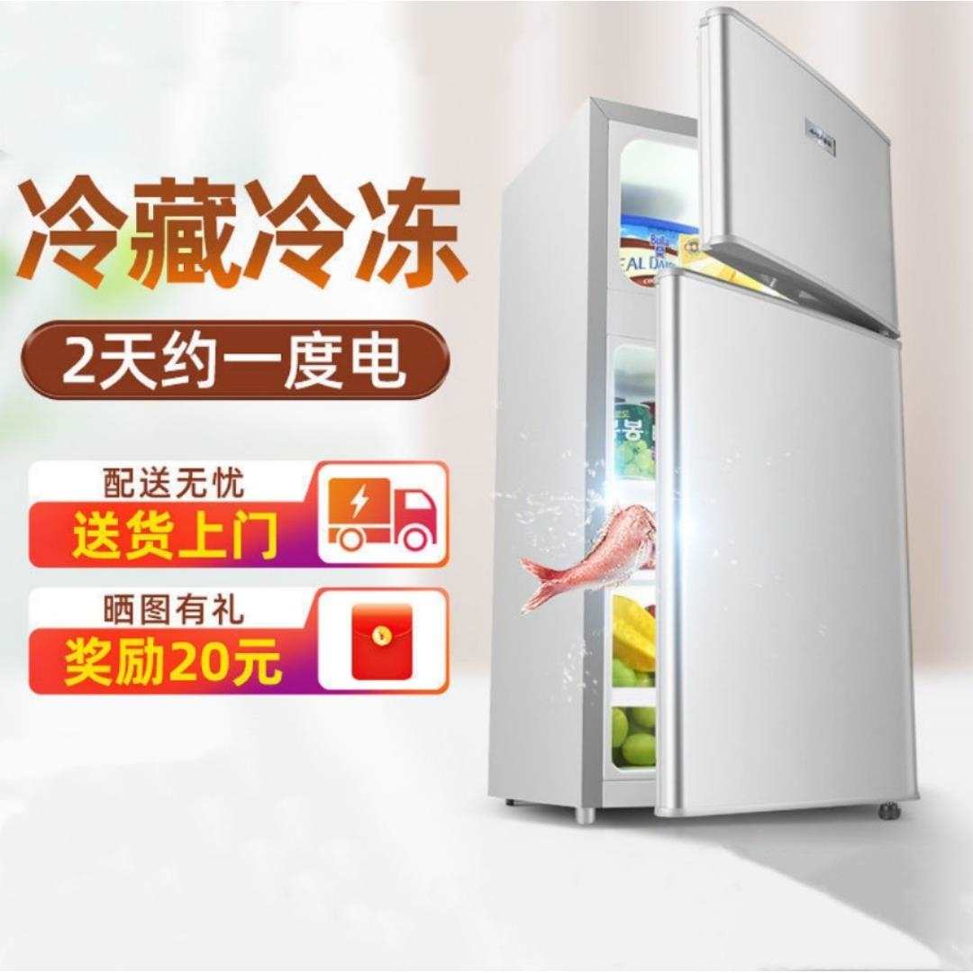家用小型冰箱宿舍出租房冷冻冷藏迷你双门夏新节能静音车载小冰箱