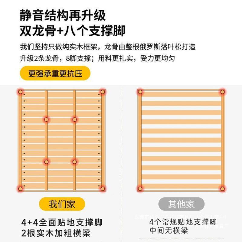 实无床头悬实木悬浮床主双卧fg100921轻奢现代1mx1.9m木床人1.8×