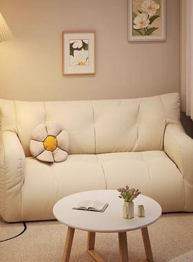 小户型布NXZ艺沙发发懒人沙出租房双人米榻客厅休息可榻躺可睡沙