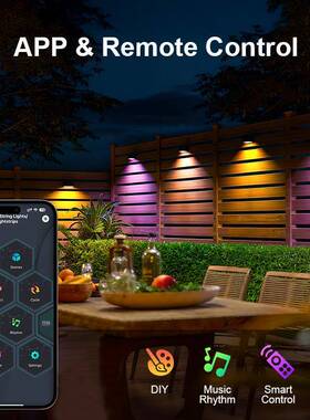 新款ED智能APPP点控幻彩屋檐灯户外防IQDL水I67庭节日氛围灯院串