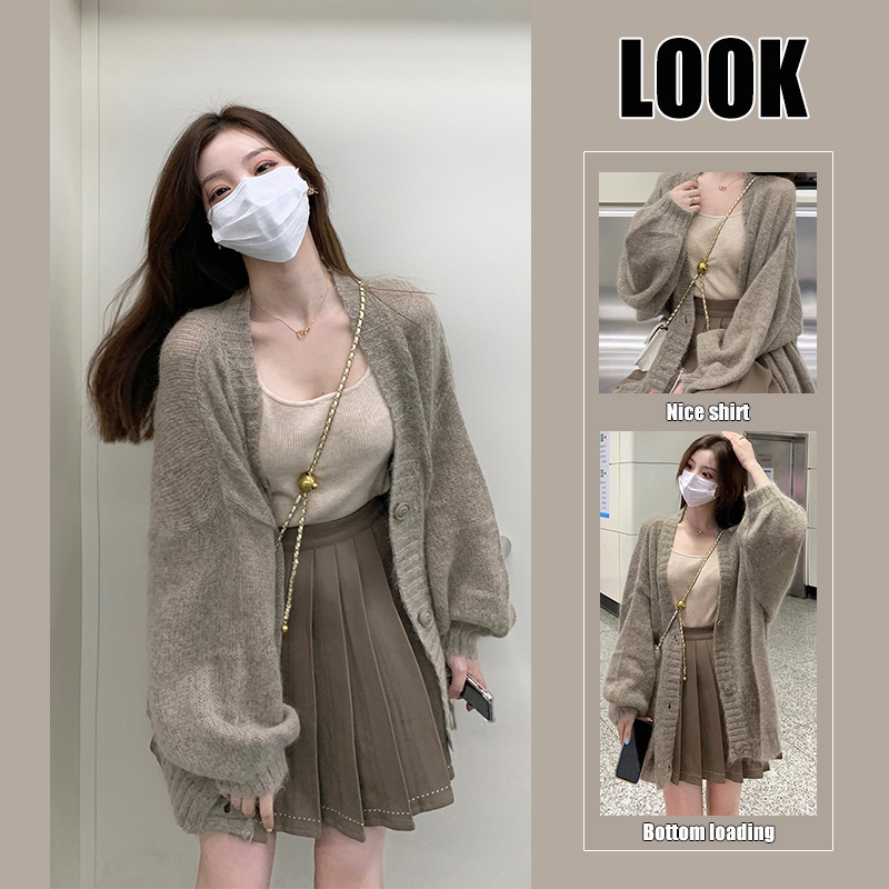 速发流早入春装季搭配一整套微胖开行盐系奶系穿搭连衣裙子三件套