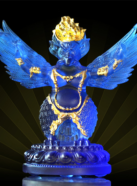 速发古法琉璃金翅大鹏法迦佛罗鸟雷鸟护鸟泰国佛像楼具工艺品摆件