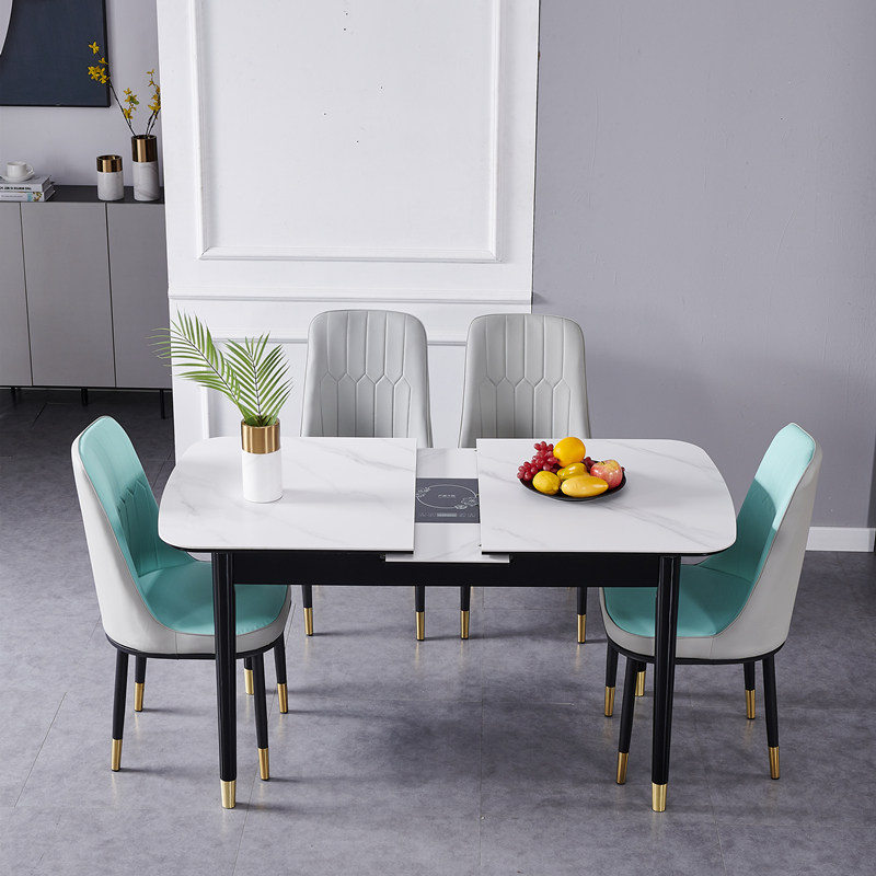 电磁炉多功能餐桌岩板家用小户型实D木现代简约折叠火锅可伸缩饭,住宅家具,岩板餐桌,淘宝优惠券,粉丝福利购,淘宝优惠卷