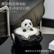 熊猫烟灰缸可爱家用高级感小众烟缸带盖子大号创意X客厅陶瓷摆件