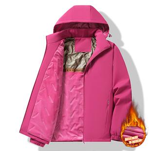 棉衣女款爆款2024新款加绒加厚秋冬上新妈妈装小个子一体绒防寒服