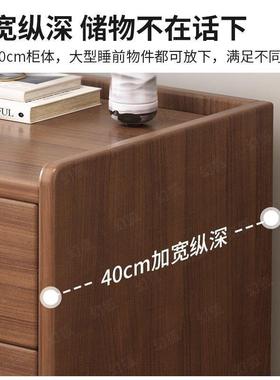 床头柜小mTm7CWQD型窄小室现代家用木腿卧约床简边柜中式简易多实