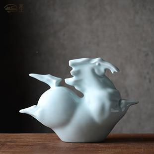 陶瓷马办公室摆件厅KBK工家居软装饰品摆设客创意柜电视酒柜艺品