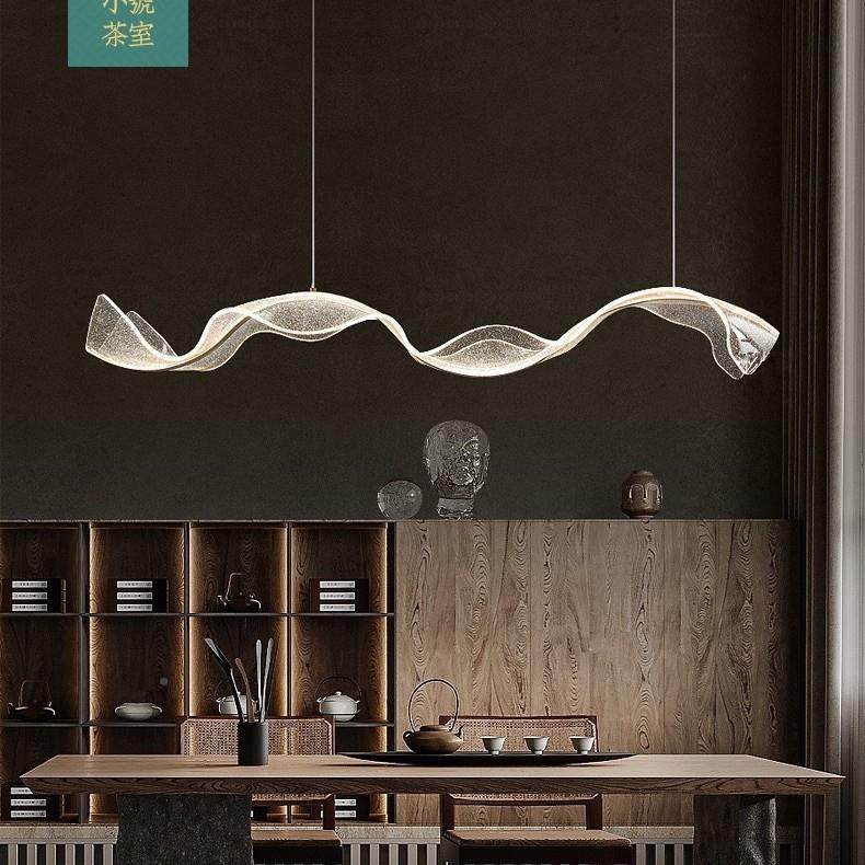 网红创意飘绸带餐吊灯吧台灯现代FY-CH101轻奢厅长条波浪餐厅吊灯,鲜花速递/花卉仿真/绿植园艺,割草机/草坪机,淘宝优惠券,粉丝福利购,淘宝优惠卷