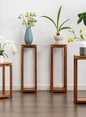 新中实式木客厅花架子室家PDD10277用多层架玄关摆件置物内架花台