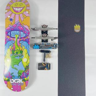 GK配双翘滑UBS板8.0多寸加拿大枫木7层组装整D版尺一套滑板小火人