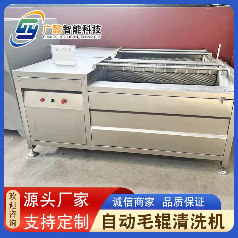 土豆去皮萝卜毛辊清洗机 马蹄猪蹄生姜清洗设备 全自动毛刷清洗机