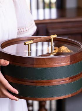 木分摆格创意新高中式干果盒家用端坚果实SLG盒水果盘轻奢客厅茶