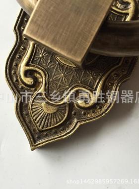 中式仿古门全门环铜狮子头兽头门铜全铜拉手叩器门拉手ZNO实心铜