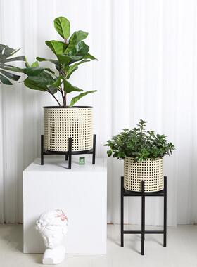 花架组F968HTTM金属铁网合高低盆简约现代花架家绿植居装饰镂空艺