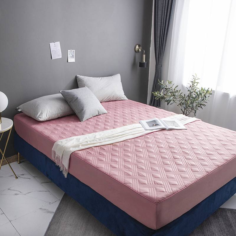 素色纯棉夹棉床笠单件防滑全包防尘罩全棉席梦思床垫保护套