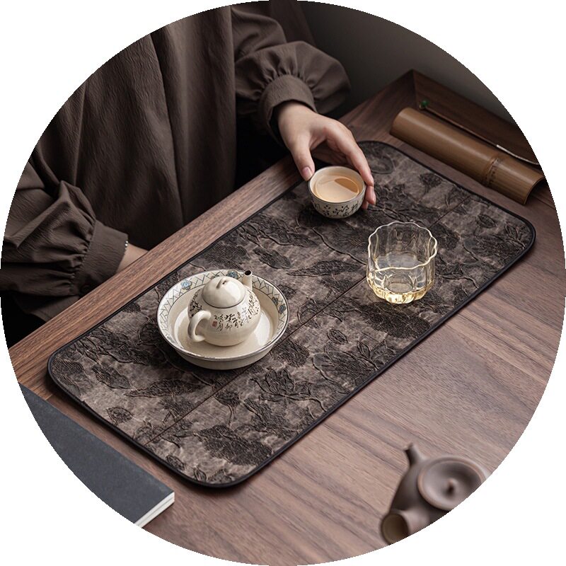 香云纱双面防水隔热茶席