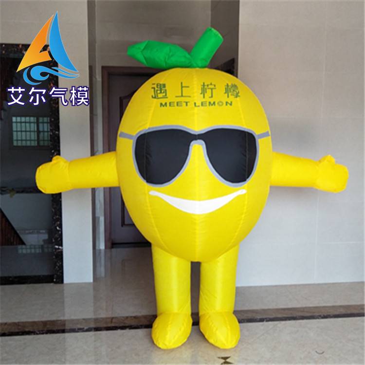 广告企业·充气卡通柠檬行走人偶香蕉充气水果人偶模型行走气模