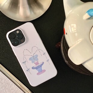 NOWTOO原创小众韩系菲林喷泉蝴蝶iphone 14 iphone15Promax适用