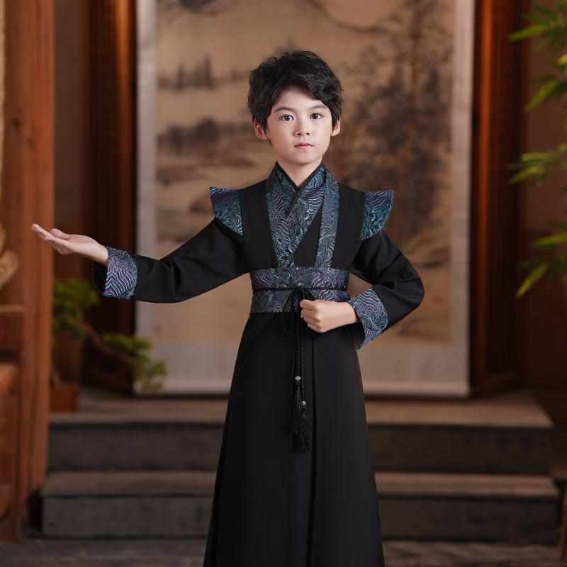 儿童汉服男童春秋唐装中国风古装小公子少爷服表演服装国学演出