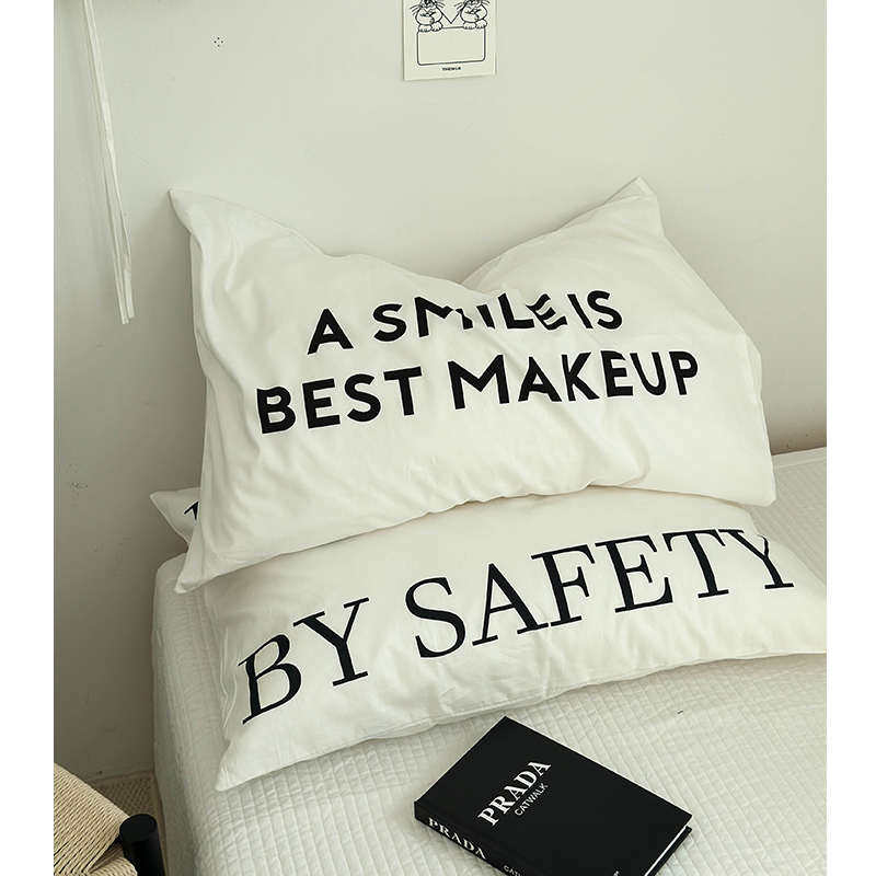 ins简约字母全棉枕套单只装 纯棉枕芯内胆套48cmX74cm枕头套单品,床上用品,枕套,淘宝优惠券,粉丝福利购,淘宝优惠卷