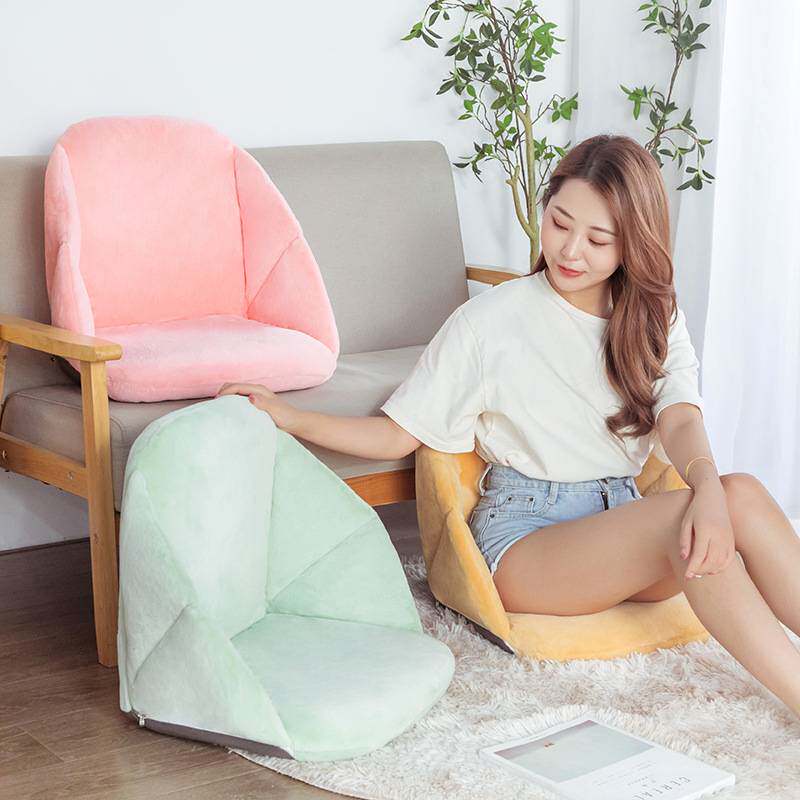 可爱懒人沙发椅坐垫 日韩式创意榻榻米卧室客厅电脑折叠椅可拆洗