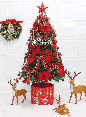 新款1.5米1.8米圣诞树套装豪华加密圣诞节发光装饰品树套餐3米